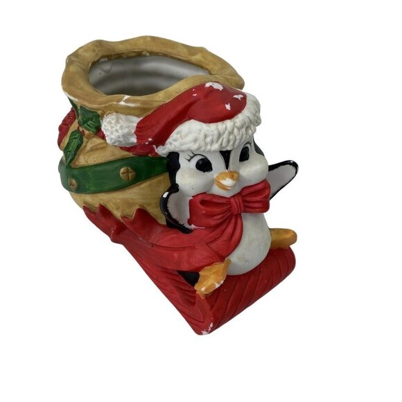 Vintage House of‎ Lloyd Penguin Candy Dish 1989 Christmas Around the World - Picture 1 of 12